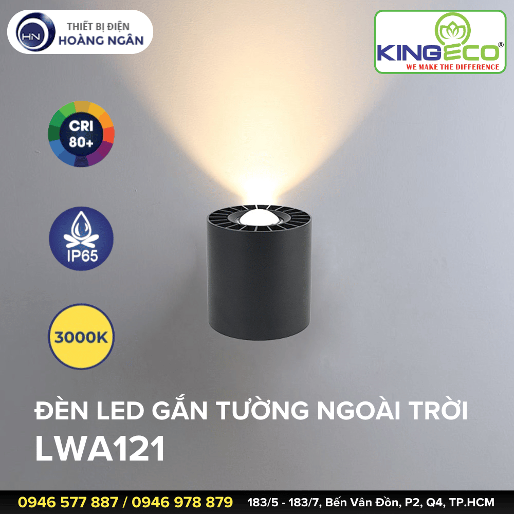 Đèn Gắn Tường Ngoài Trời KINGLED LWA121 (LWA Series)