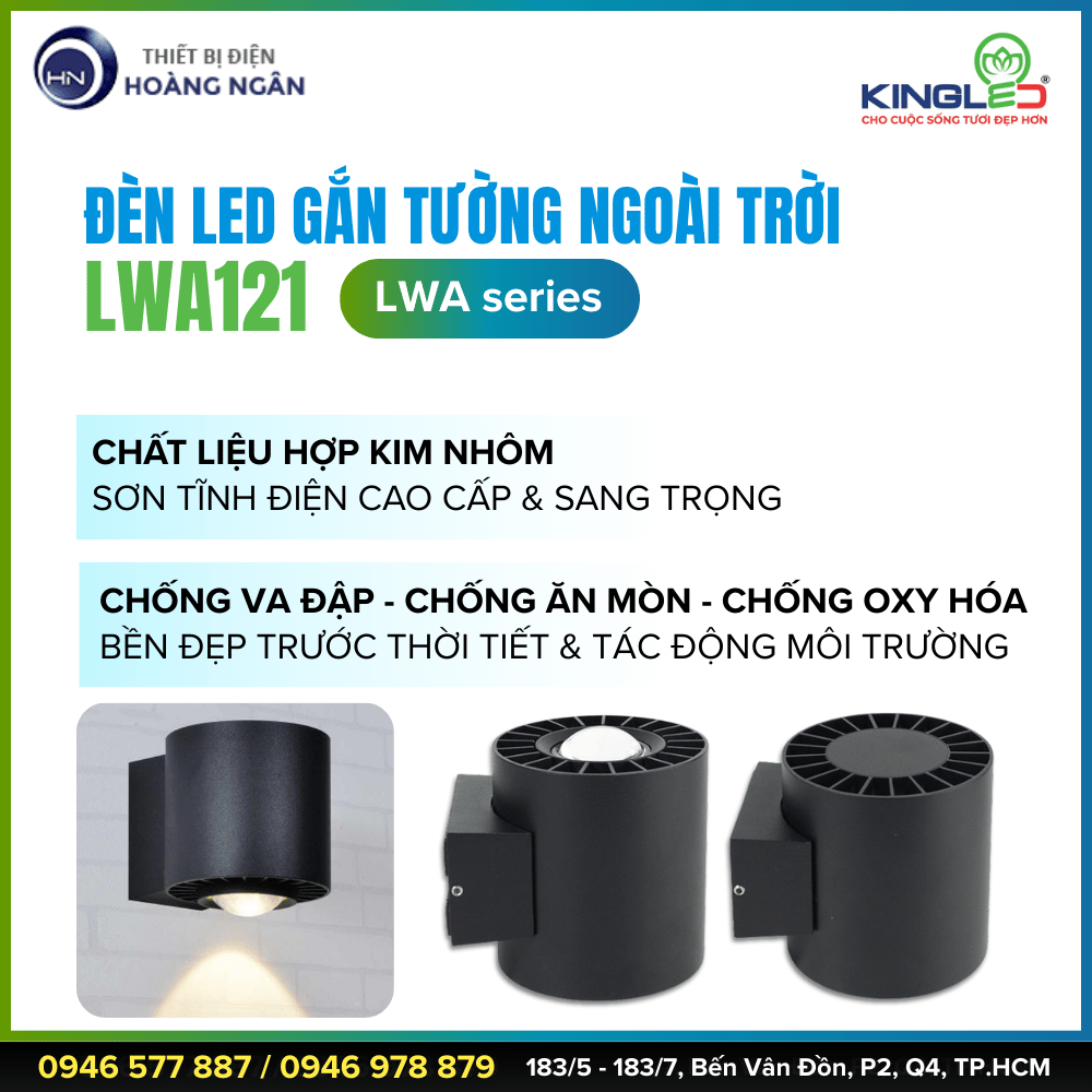 Đèn Gắn Tường Ngoài Trời KINGLED LWA121 (LWA Series)