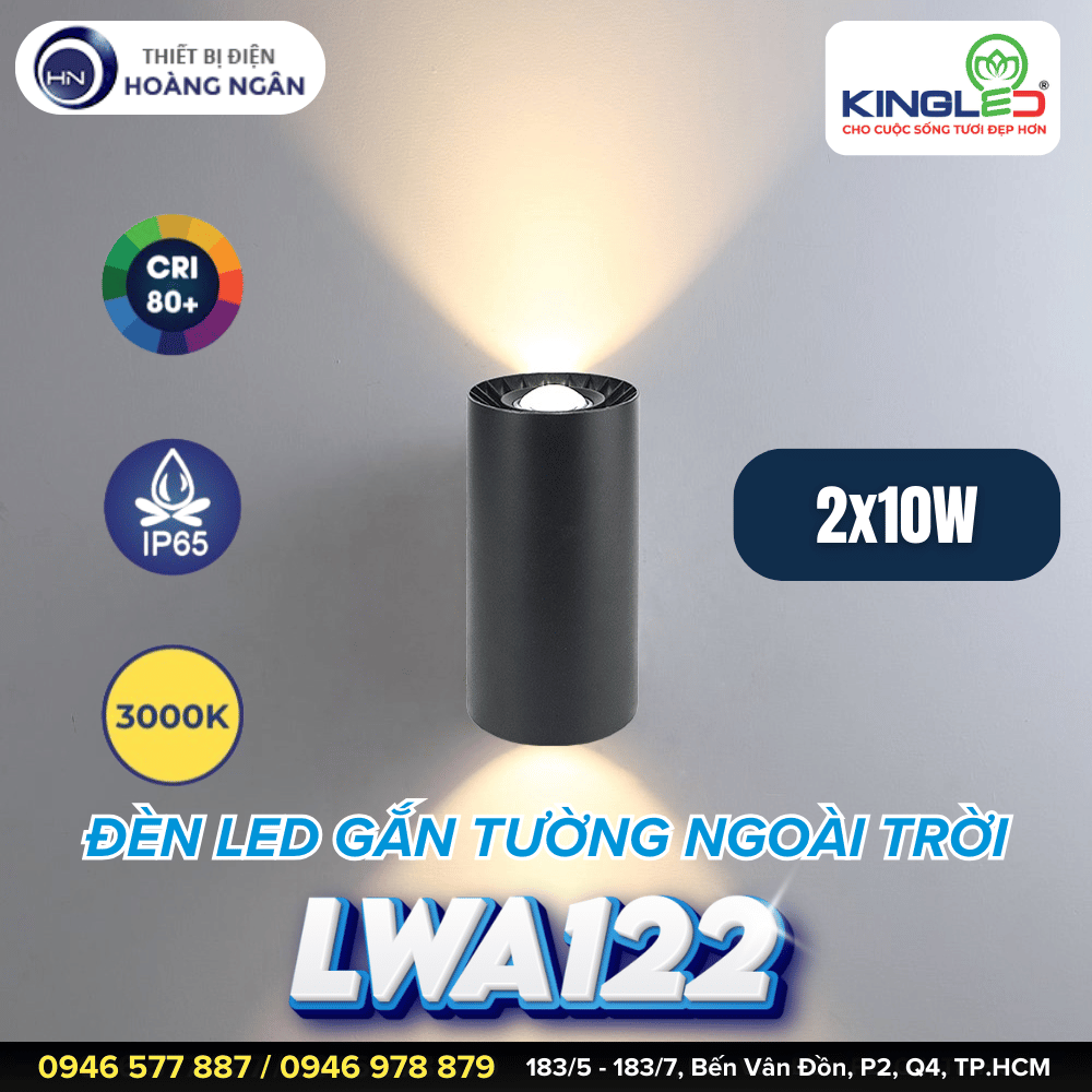 Đèn Gắn Tường Ngoài Trời KINGLED LWA122