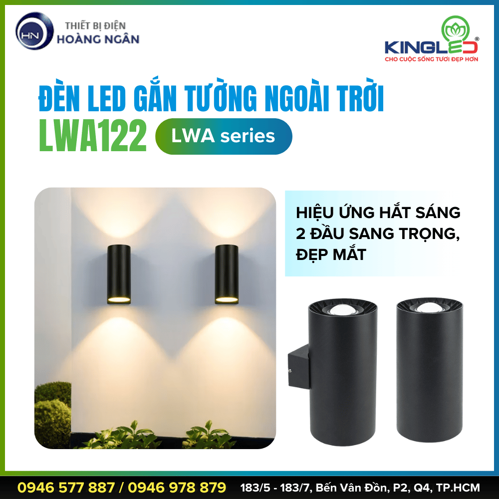 Đèn Gắn Tường Ngoài Trời KINGLED LWA122