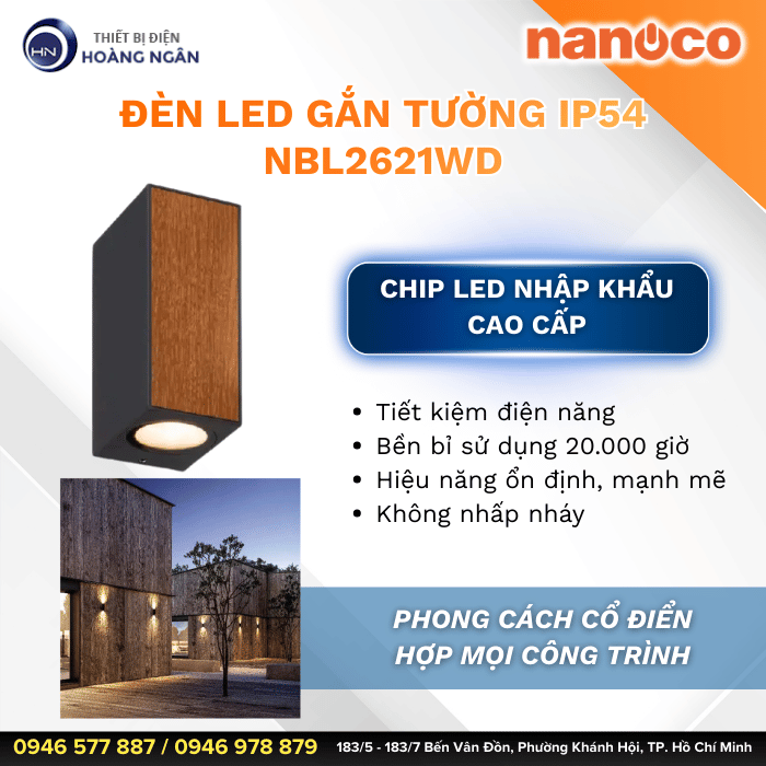 Đèn Gắn Tường Ngoài Trời Nanoco