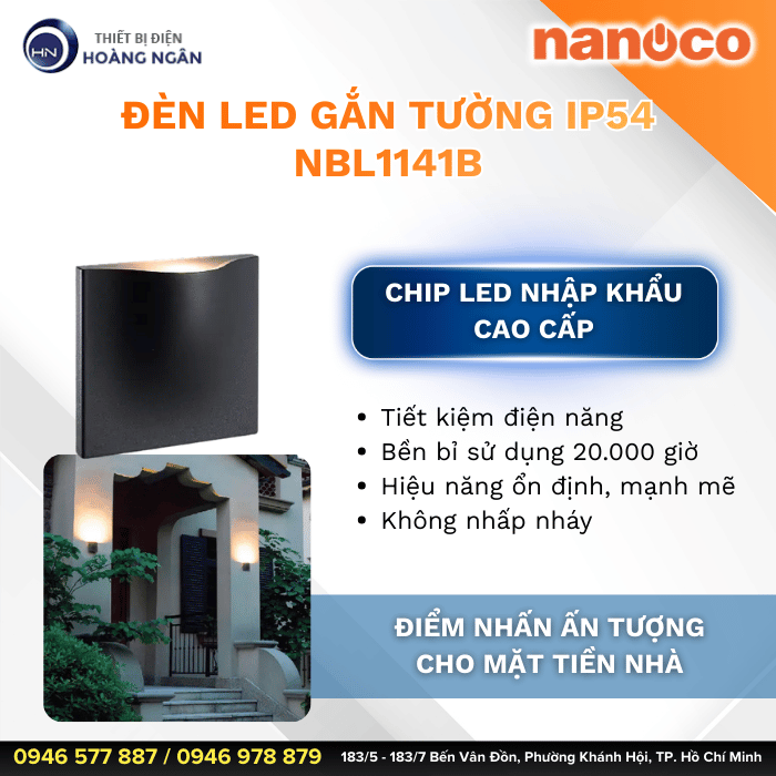 Đèn Gắn Tường Ngoài Trời Nanoco