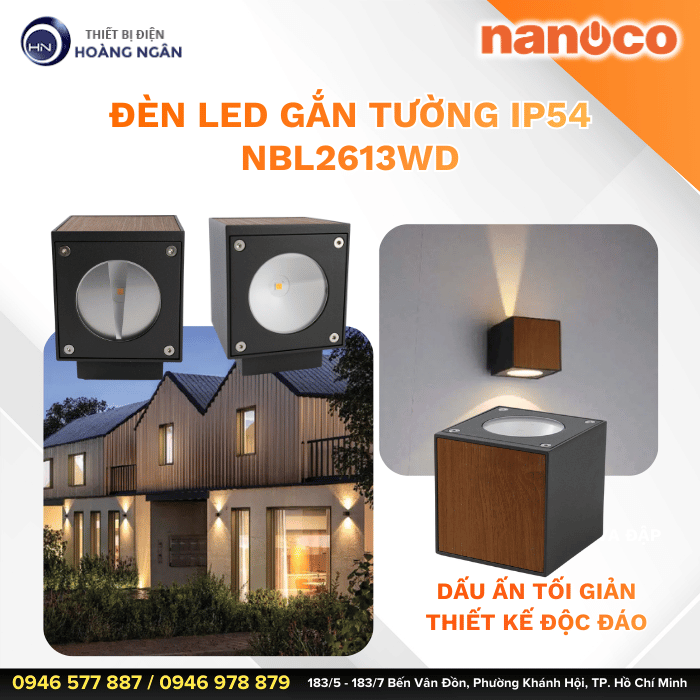 Đèn Gắn Tường Ngoài Trời Nanoco