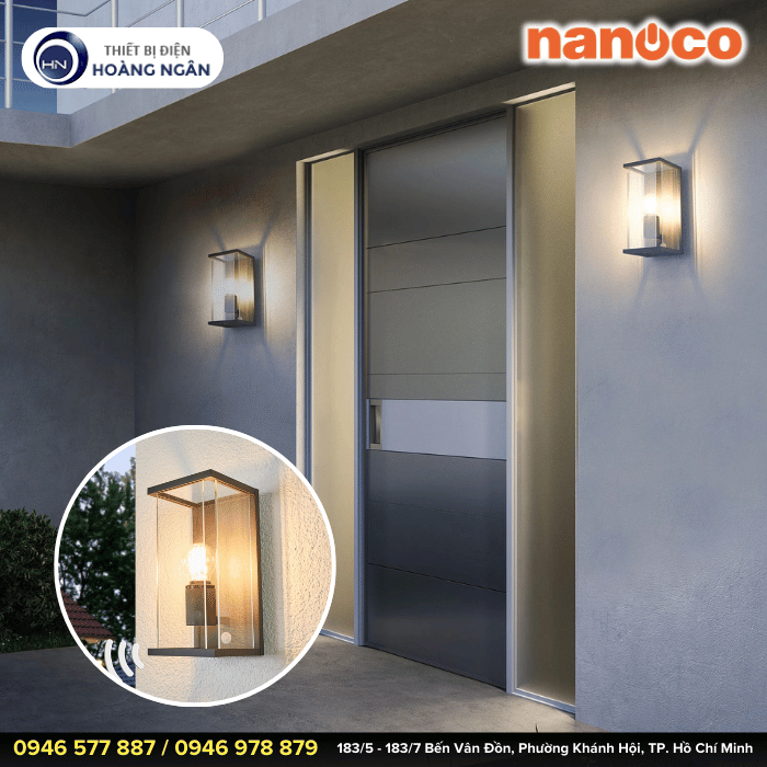 Đèn Gắn Tường Ngoài Trời Dùng Bóng E27 NBB1466 Nanoco