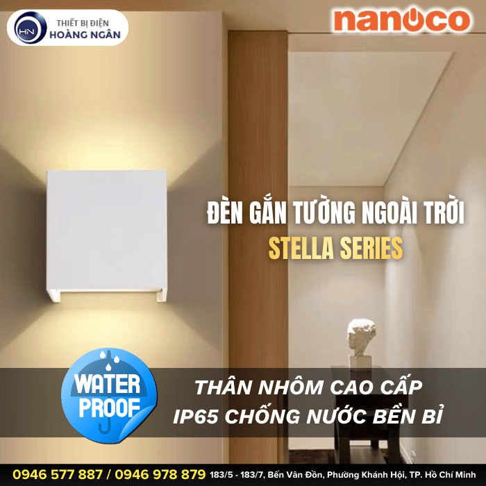 Đèn Gắn Tường Ngoài Trời NBLS13SQW Nanoco