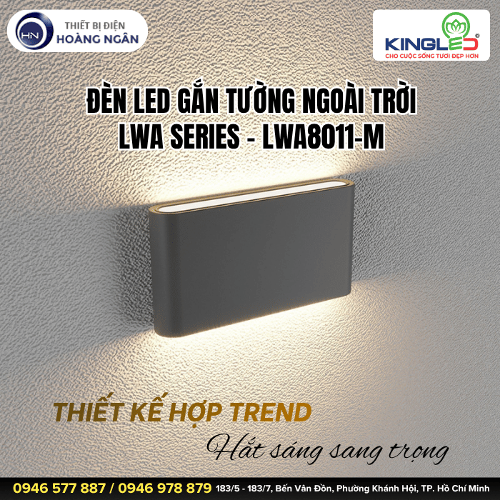 Đèn Gắn Tường Ngoài Trời LWA8011-M KINGLED