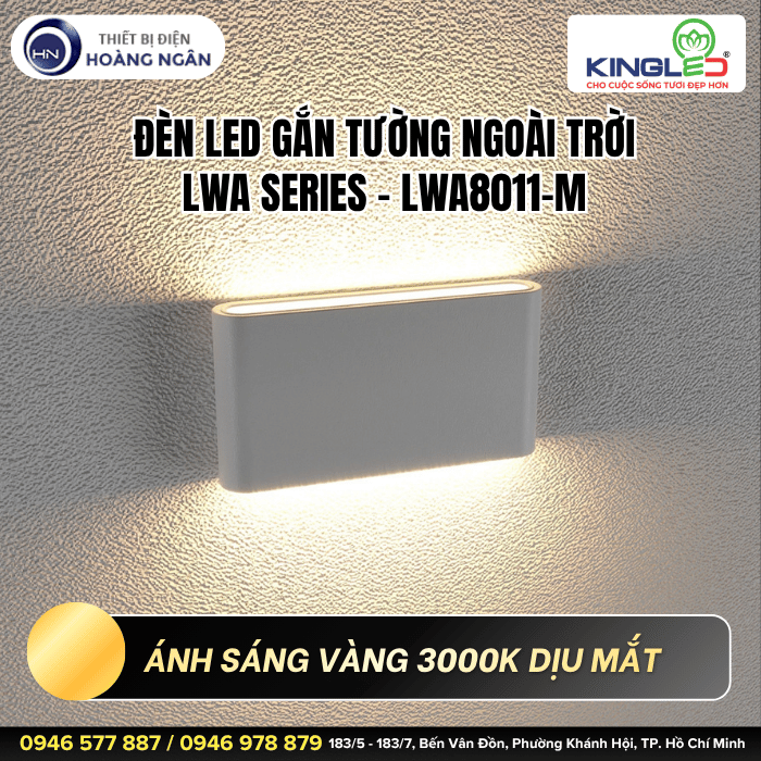 Đèn Gắn Tường Ngoài Trời LWA8011-M KINGLED