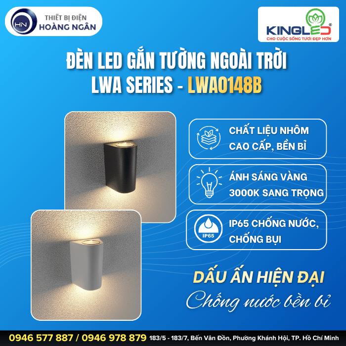 Đèn Gắn Tường Ngoài Trời LWA0148B KINGLED