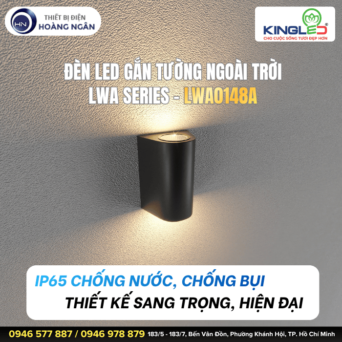 Đèn Gắn Tường Ngoài Trời LWA0148B KINGLED