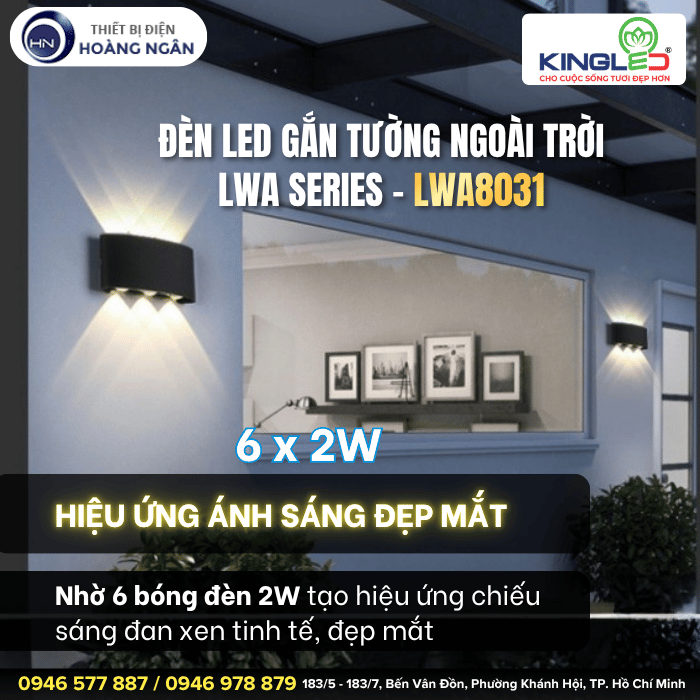 Đèn Gắn Tường Ngoài Trời LWA8031 KingLED