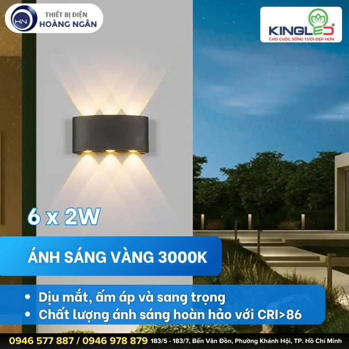 Đèn Gắn Tường Ngoài Trời LWA8031 KingLED