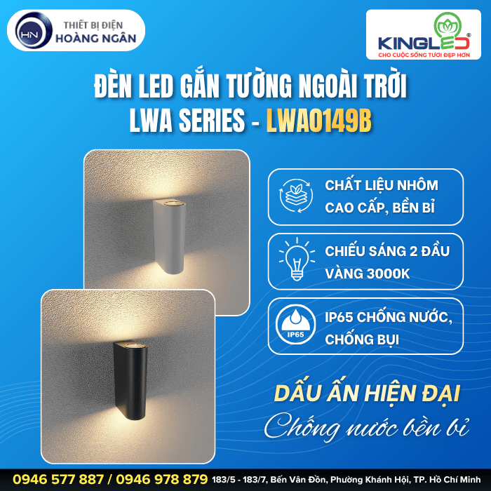 Đèn Gắn Tường Ngoài Trời KingLED LWA0149B