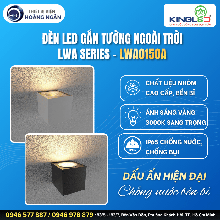 Đèn Gắn Tường Ngoài Trời KingLED LWA0150A