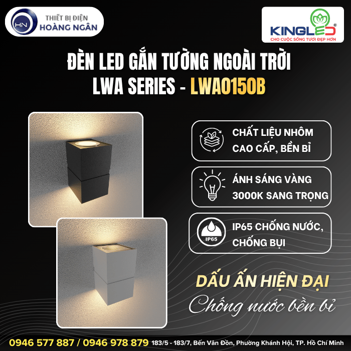Đèn Gắn Tường Ngoài Trời KingLED LWA0150B