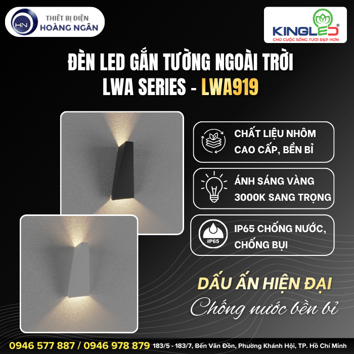 Đèn Gắn Tường Ngoài Trời KingLED LWA919