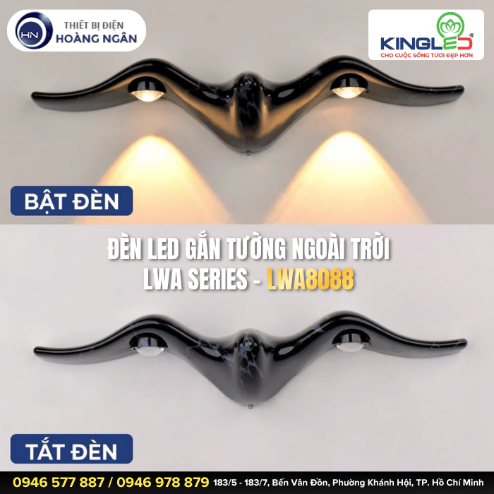 Đèn Gắn Tường Ngoài Trời LWA8088 KingLED