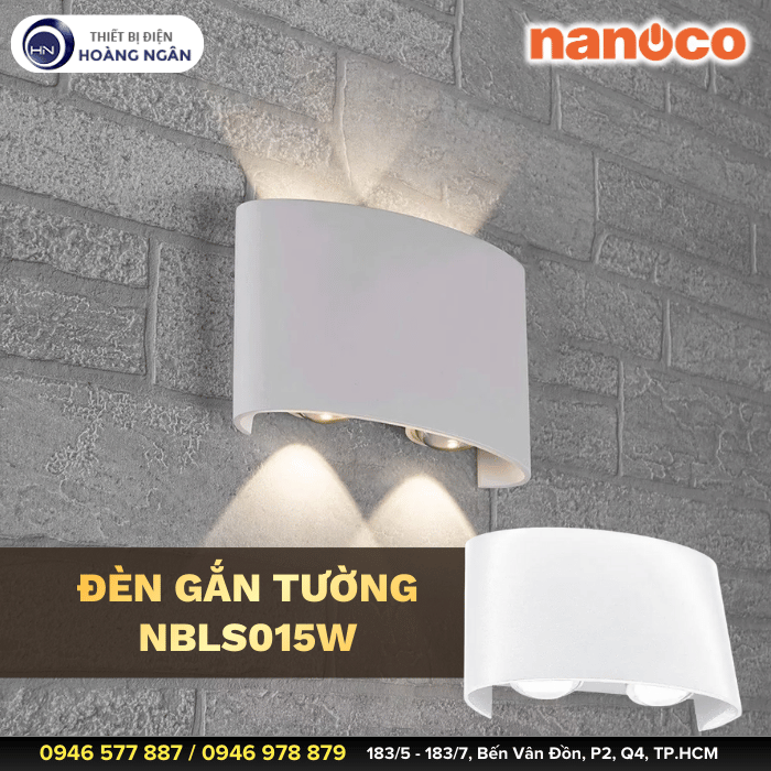 4 mẫu đèn gắn tường trang trí Nanoco mới nhất 2025, đáng tham khảo