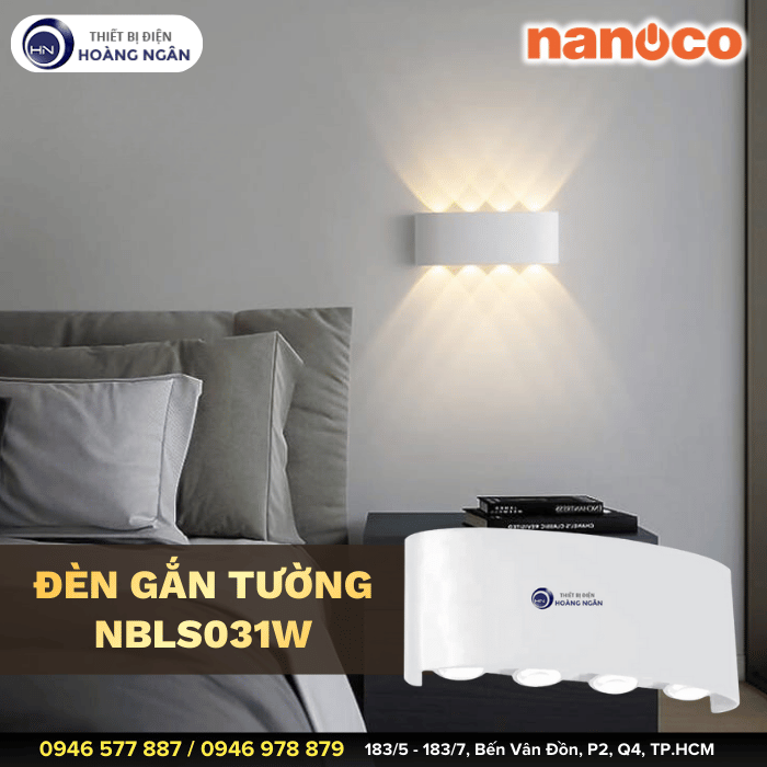 Đèn gắn tường trang trí 4 chóa NBLS031W Nanoco