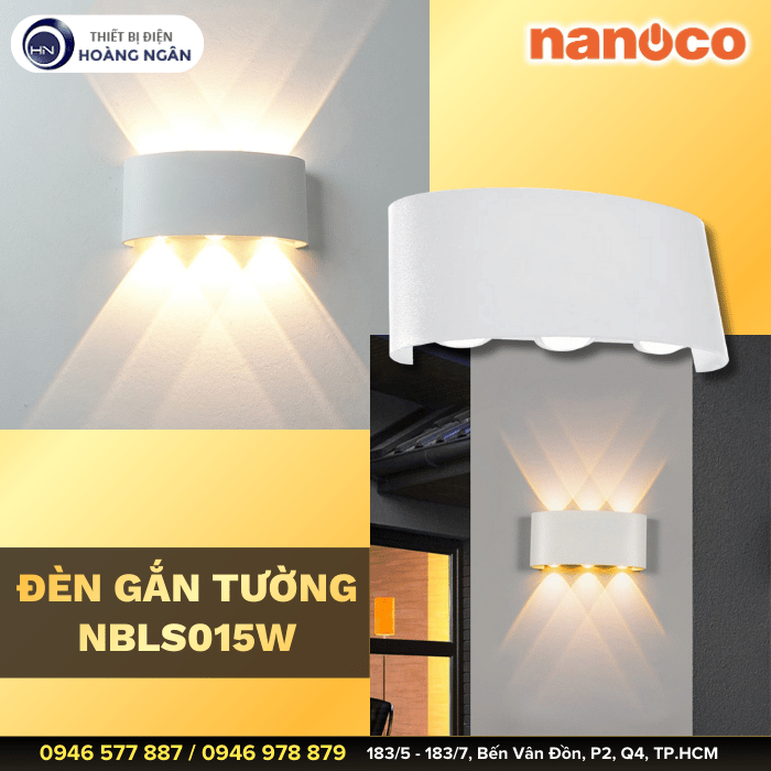 4 mẫu đèn gắn tường trang trí Nanoco mới nhất 2025, đáng tham khảo
