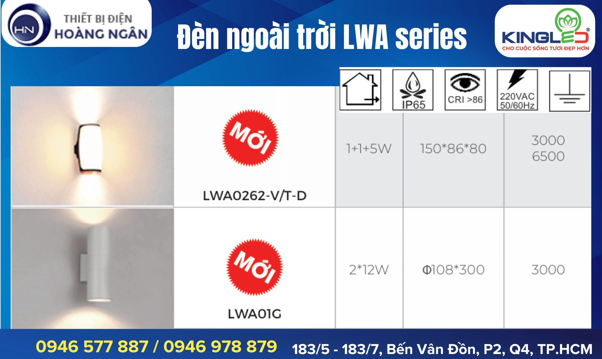 Đèn Hắt Ngoài Trời LWA Series Mẫu Mới