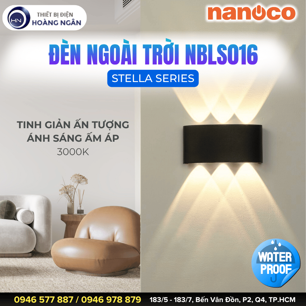 Đèn Hắt Tường Ngoài Trời Nanoco NBLS016