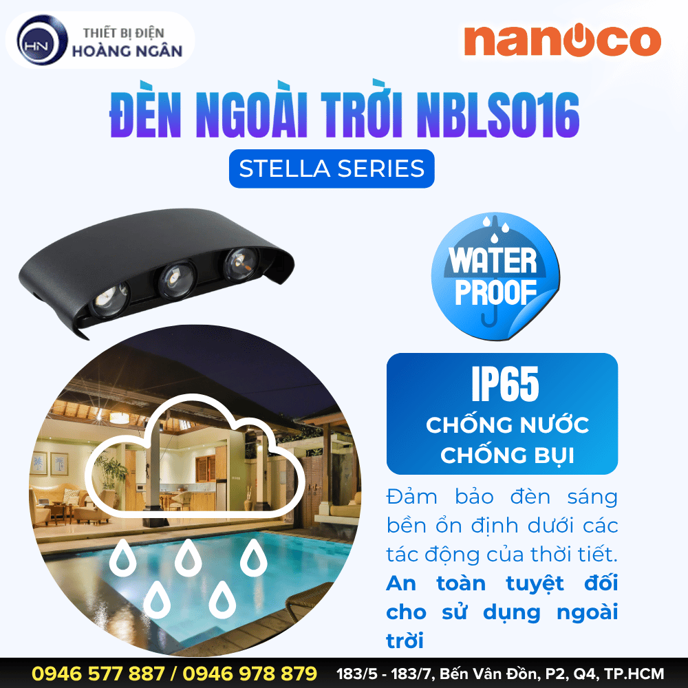 Đèn Hắt Tường Ngoài Trời Nanoco NBLS016