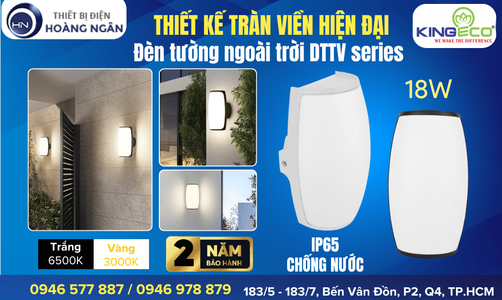 Đèn Hắt Tường Tràn Viền DTTV Series KingLED