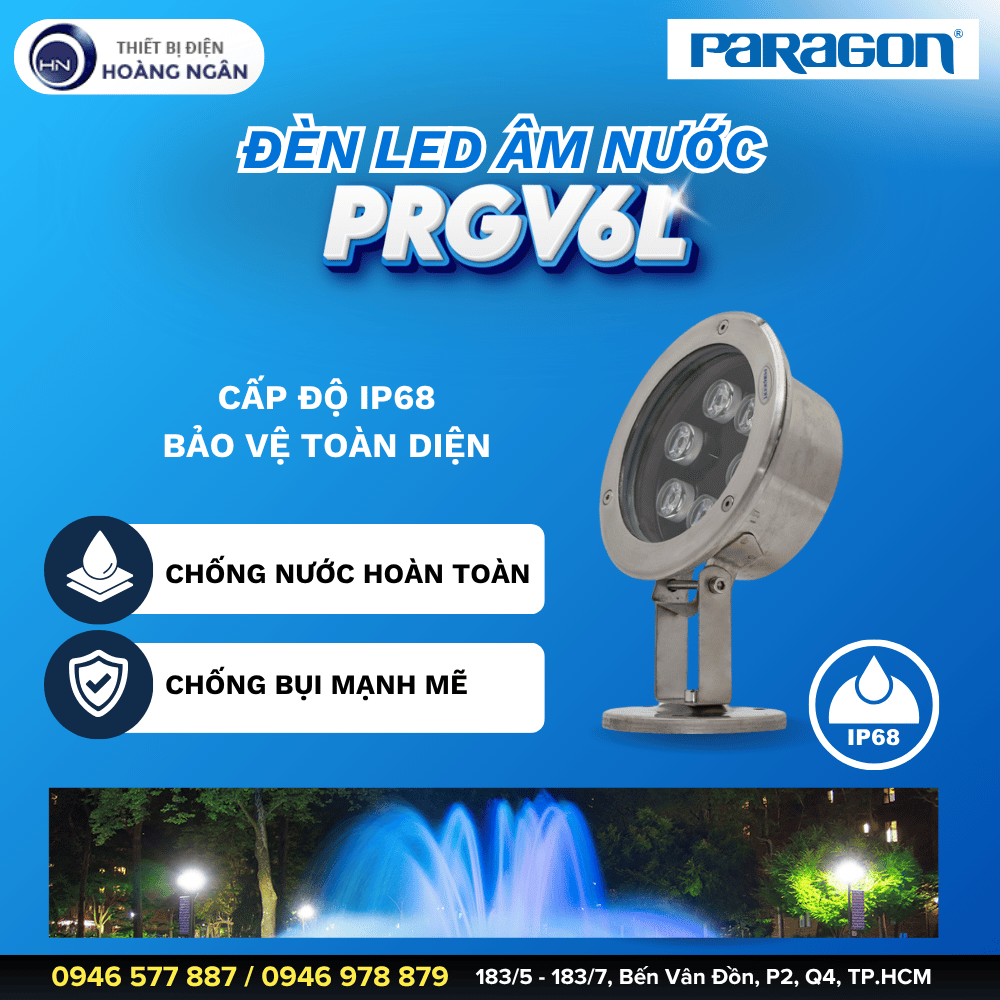 Đèn LED Âm Nước IP68 PRGV6L Paragon