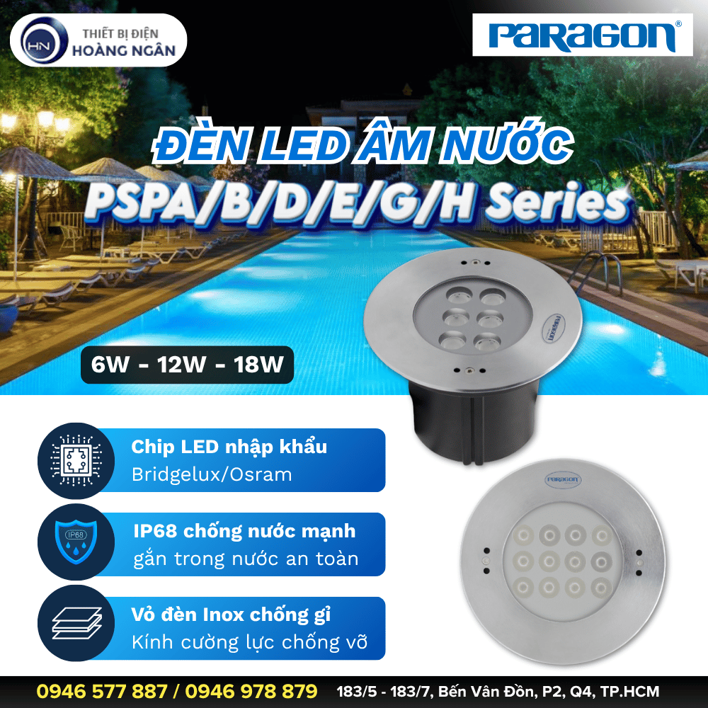Đèn LED Âm Nước Paragon PSPABDEGH Series