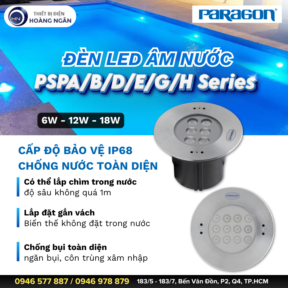 Đèn LED Âm Nước Paragon PSPABDEGH Series