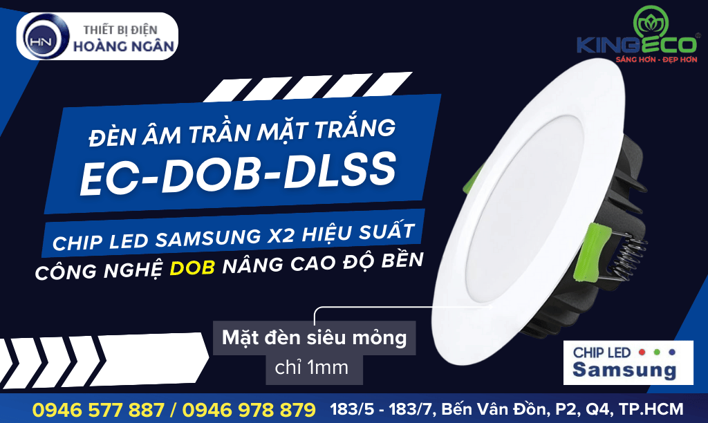 Đèn LED Âm Trần 9W EC-DOB-DLSS Series KingEco