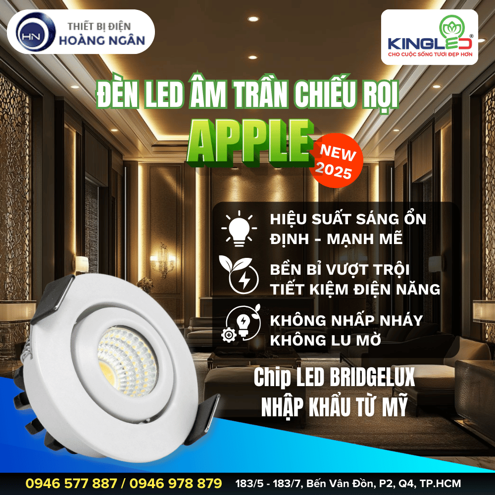 Đèn LED Âm Trần Chiếu Rọi Apple (DLR-BR Series) KINGLED