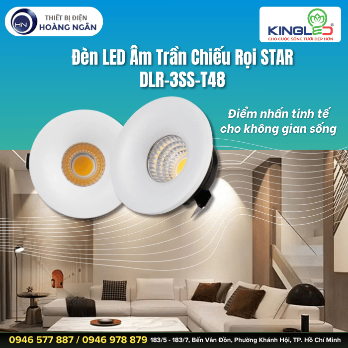 Đèn LED Âm Trần Chiếu Rọi STAR DLR-3SS-T48 KingLED