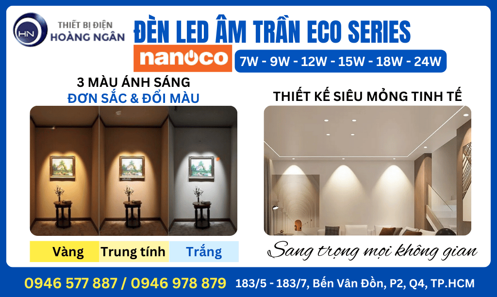 Đèn Led Âm Trần Slim Downlight - ECO Series Nanoco