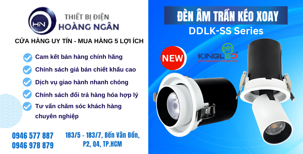 Đèn LED Âm Trần Kéo Xoay DLKX-SS KingLED