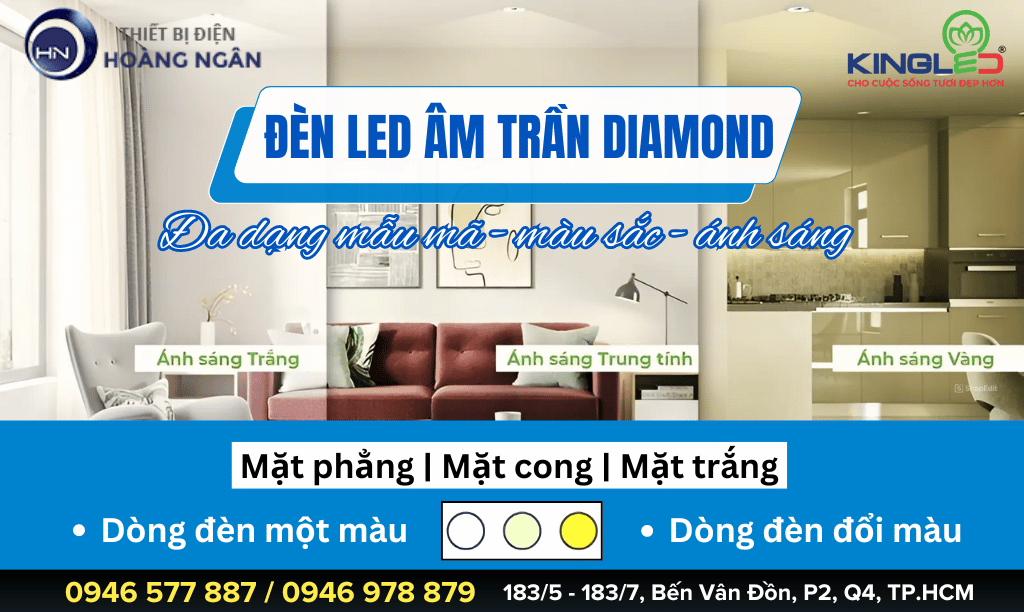 Đèn LED âm trần Kingled Diamond DDL-SS Series