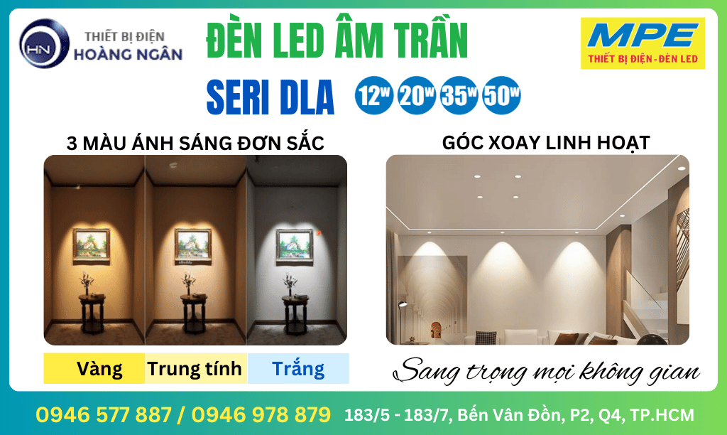 Đèn LED Âm Trần MPE Seri DLA Điều Chỉnh Hướng Chiếu Sáng