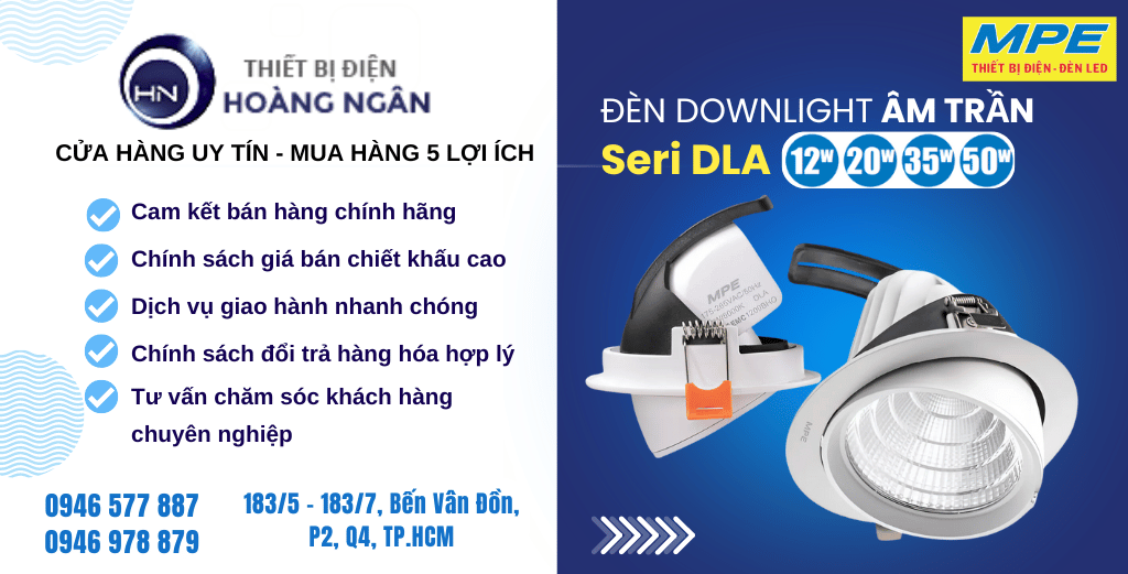 Đèn LED Âm Trần MPE Seri DLA Điều Chỉnh Hướng Chiếu Sáng