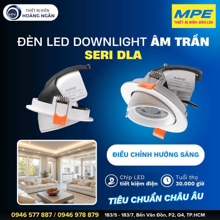 Đèn LED Âm Trần MPE Seri DLA