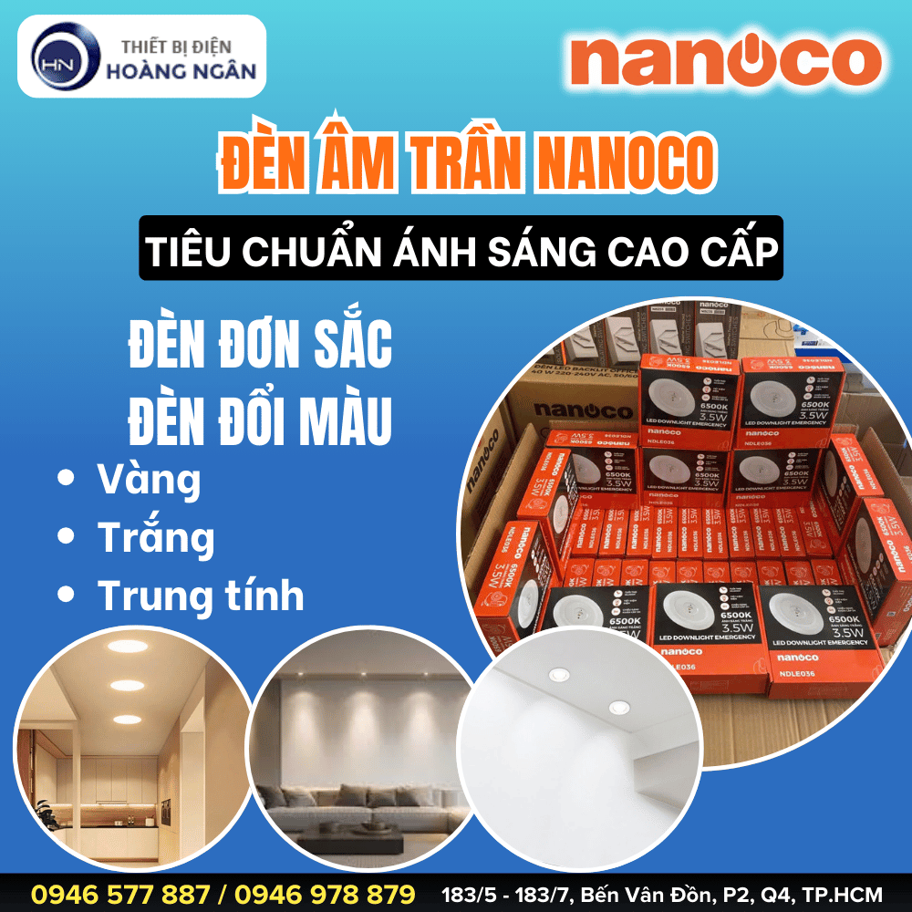 Đèn LED âm trần Nanoco