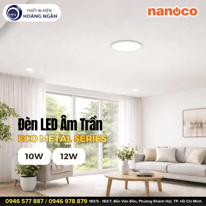 Đèn LED Âm Trần Nanoco ECO Metal Series
