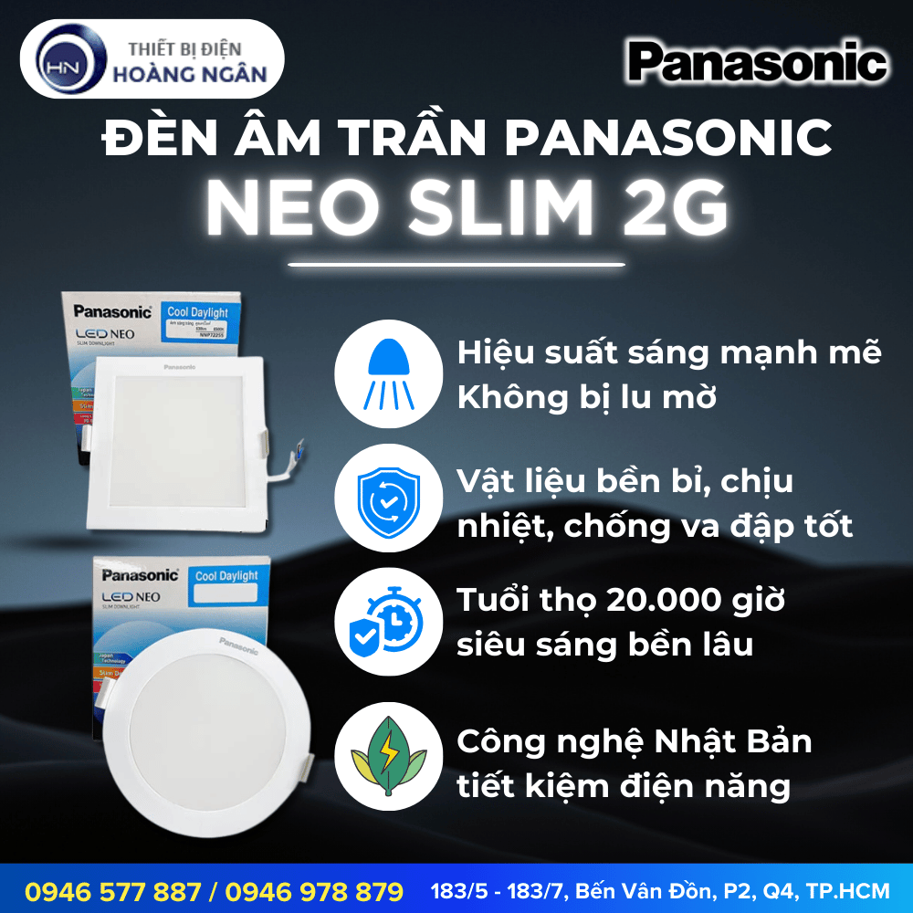 Đèn LED Âm Trần Panasonic Neo Slim 2G
