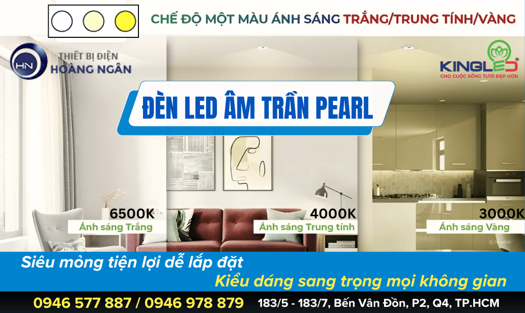 Đèn LED Âm Trần Siêu Mỏng Pearl PL-SS Series