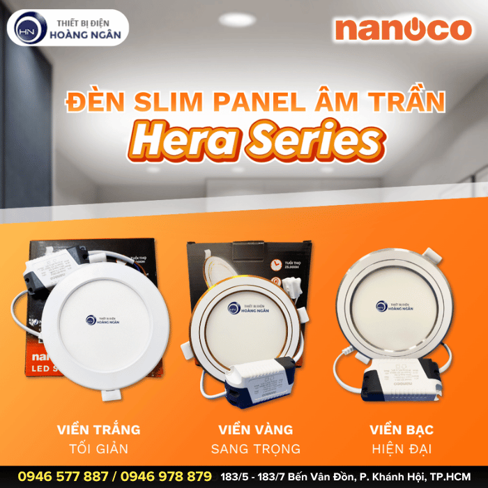 Đèn LED Âm Trần Slim Downlight Hera Series Nanoco