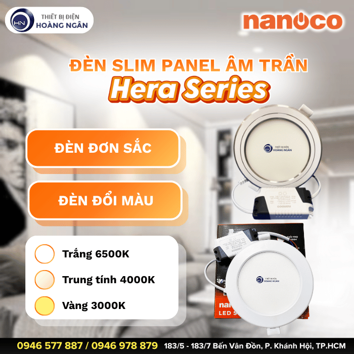 Đèn LED Âm Trần Slim Downlight Hera Series Nanoco