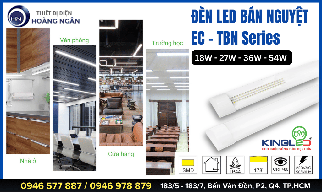 Đèn LED Bán Nguyệt EC-TBN Series KingLED