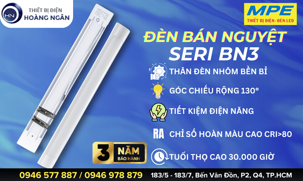 Đèn LED Bán Nguyệt MPE - Seri BN3