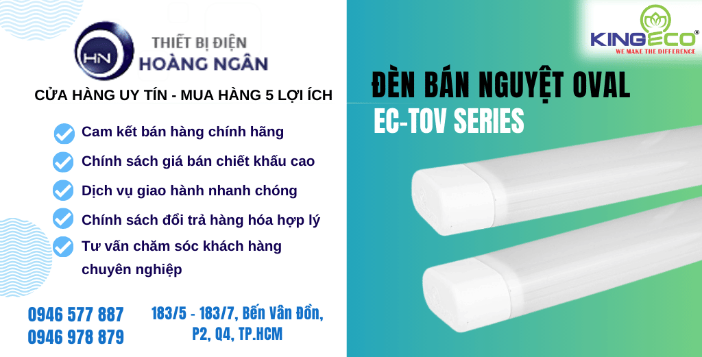 Đèn LED Bán Nguyệt Oval EC-TOV Series KingEco