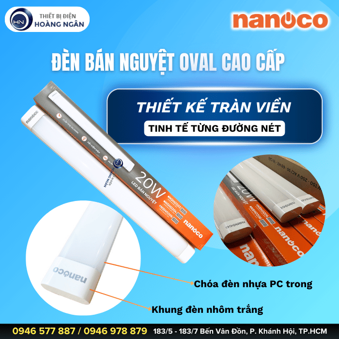 Đèn LED Bán Nguyệt Oval 40W NSHO406 Nanoco