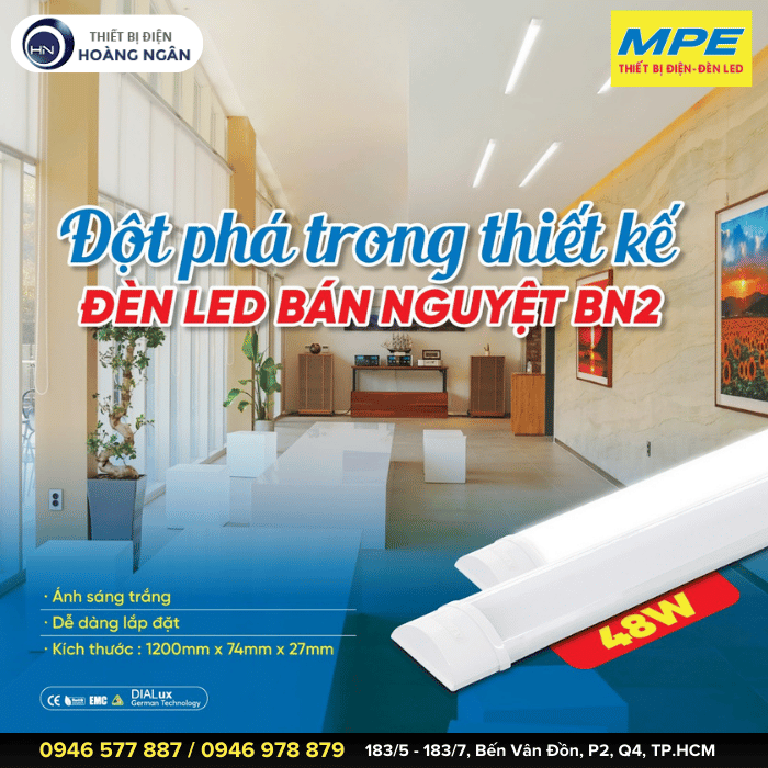 Đèn LED Bán Nguyệt Thân Nhựa MPE Seri BN2